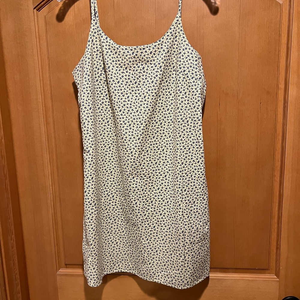 No Boundaries Yellow and Blue Floral Mini Dress